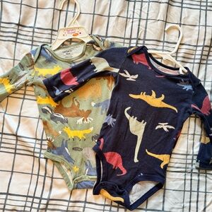 Carter's Green and Blue Bodysuits